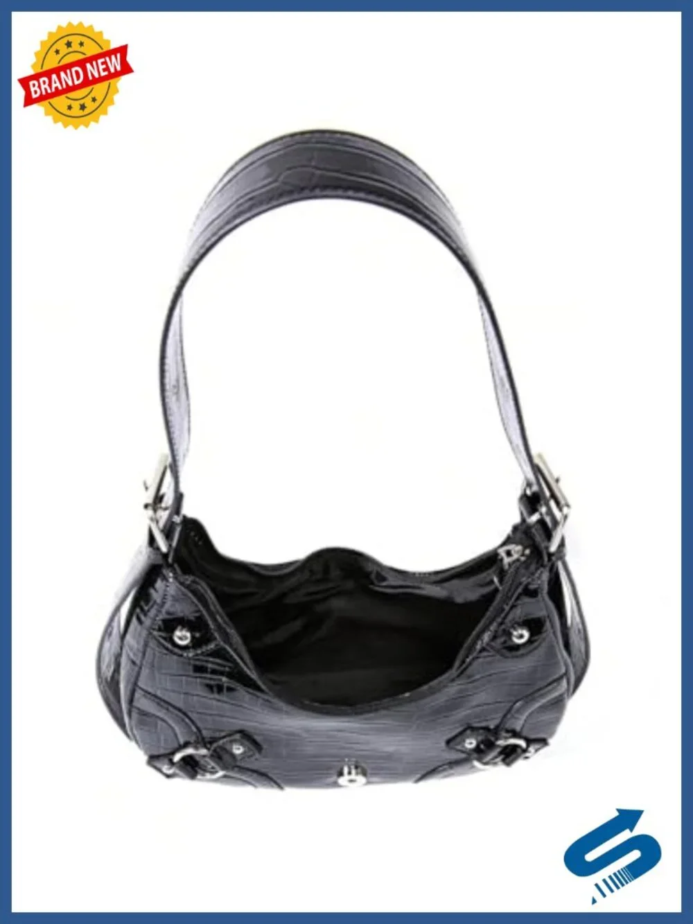 Y2K Studded PU Leather Clutch Handbag Boho Shoulder Bag